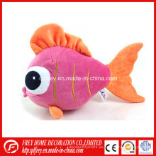 Juguete lindo de los pescados del color de rosa de la felpa para la promoción del bebé